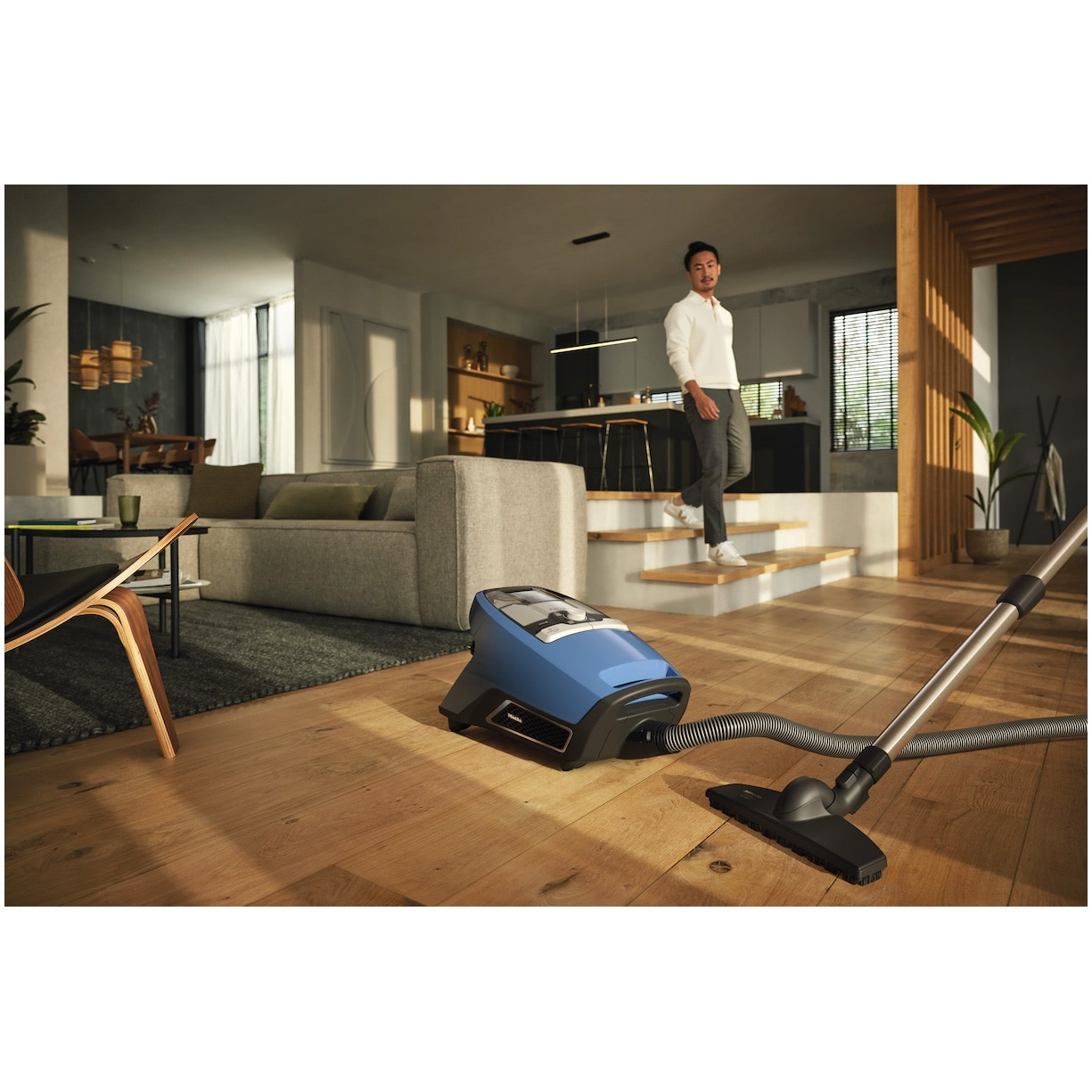 Aspirator fara sac Miele Blizzard CX1 Parquet PowerLine SKCF5, 2 l,  890 W76 dB, perie Parquet Twister, Albastru [4]