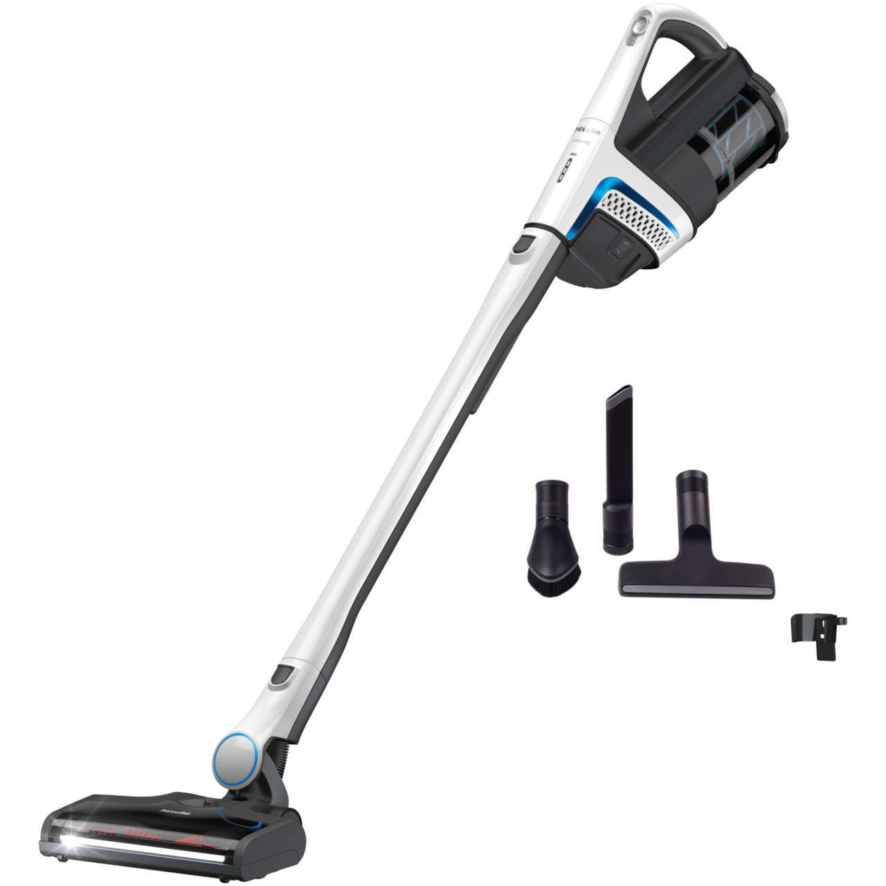 Aspirator vertical Miele Triflex HX2 Blue Pulse 12921610, 3 in 1, 25.2 V, 0.5 l, autonomie 60 min, tehnologie Vortex, perie electrică Multi Floor XXL SEB 435 cu BrilliantLight, Alb lotus [2]