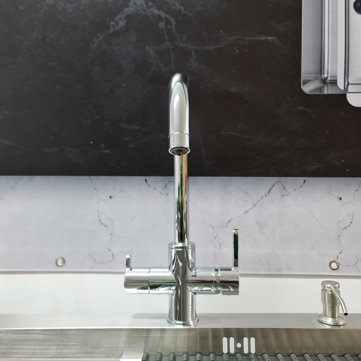 Baterie 3 cai CookingAid THREE FLOW FLO60 apa rece / calda / filtru apa cu finisaj cromat [7]