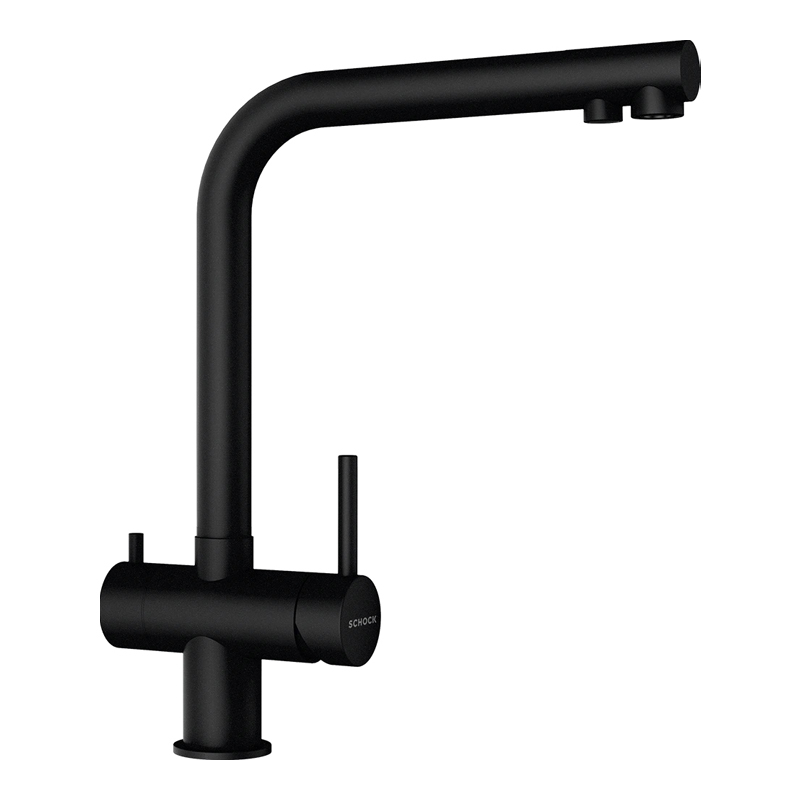 Baterie bucatarie Schock Vitus Cristadur Puro, 3 cai, aspect granit, cartus ceramic, negru intens [1]