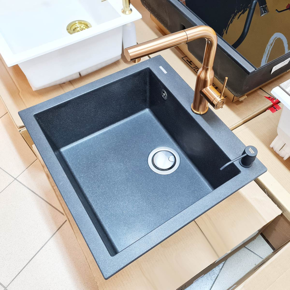 Baterie CookingAid Angelina Copper cu furtun dus extractibil si finisaj cupru periat [3]