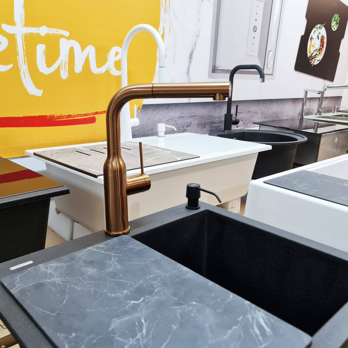 Baterie CookingAid Angelina Copper cu furtun dus extractibil si finisaj cupru periat [4]