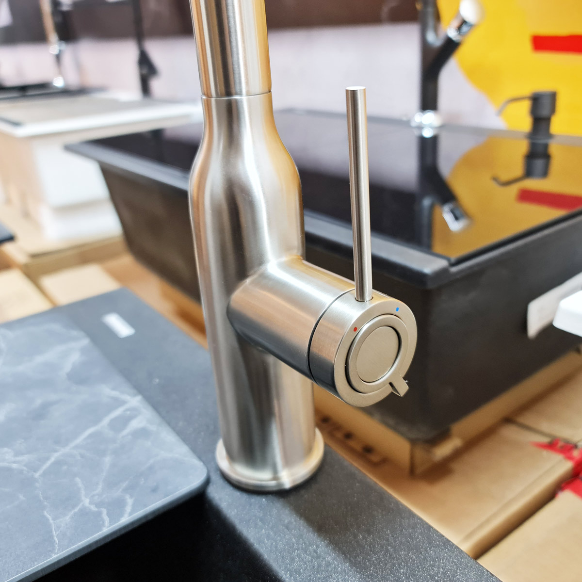 Baterie CookingAid Angelina Steel cu furtun dus extractibil si finisaj inox periat [10]