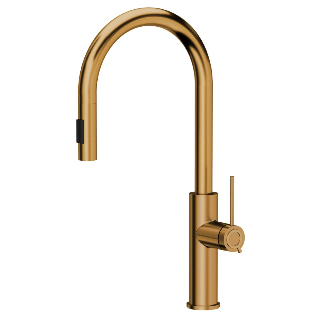 Baterie CookingAid Jennifer Copper cu furtun dus extractibil + buton jet/dus si finisaj inox periat [1]