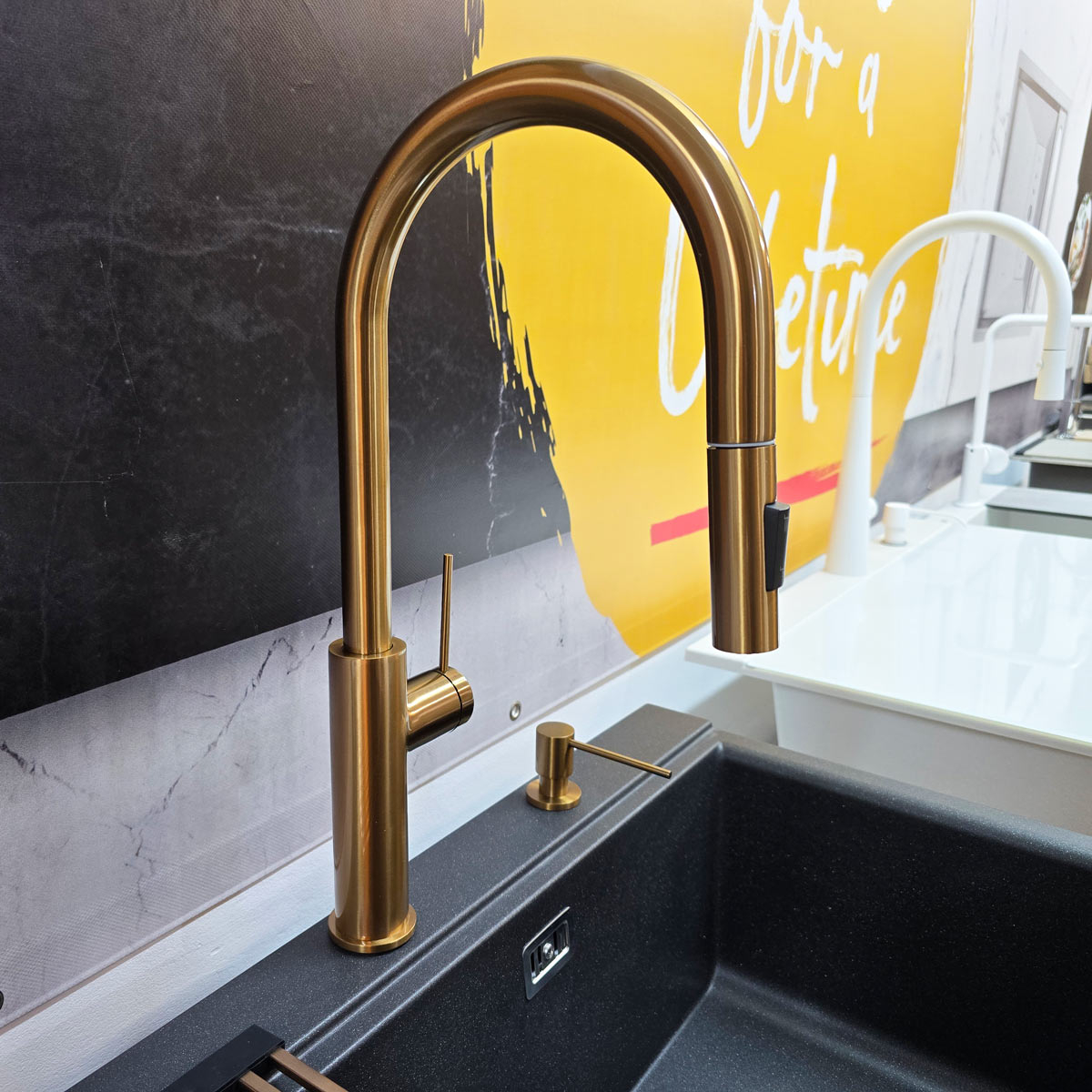 Baterie CookingAid Jennifer Copper cu furtun dus extractibil + buton jet/dus si finisaj inox periat [13]