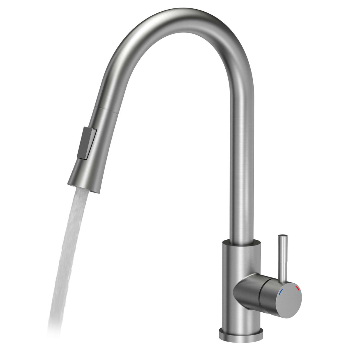 Baterie CookingAid Julia Steel cu furtun dus extractibil + buton jet/dus si finisaj inox periat [2]