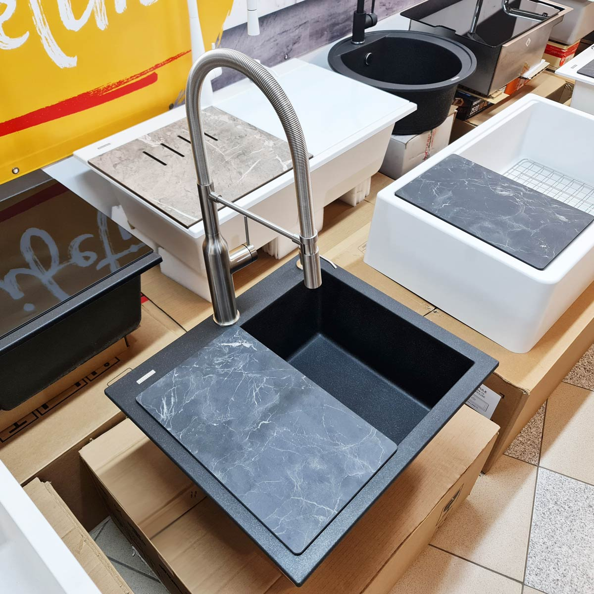 Baterie CookingAid Marilyn Steel cu furtun dus detasabil / flexibil si finisaj inox periat [11]