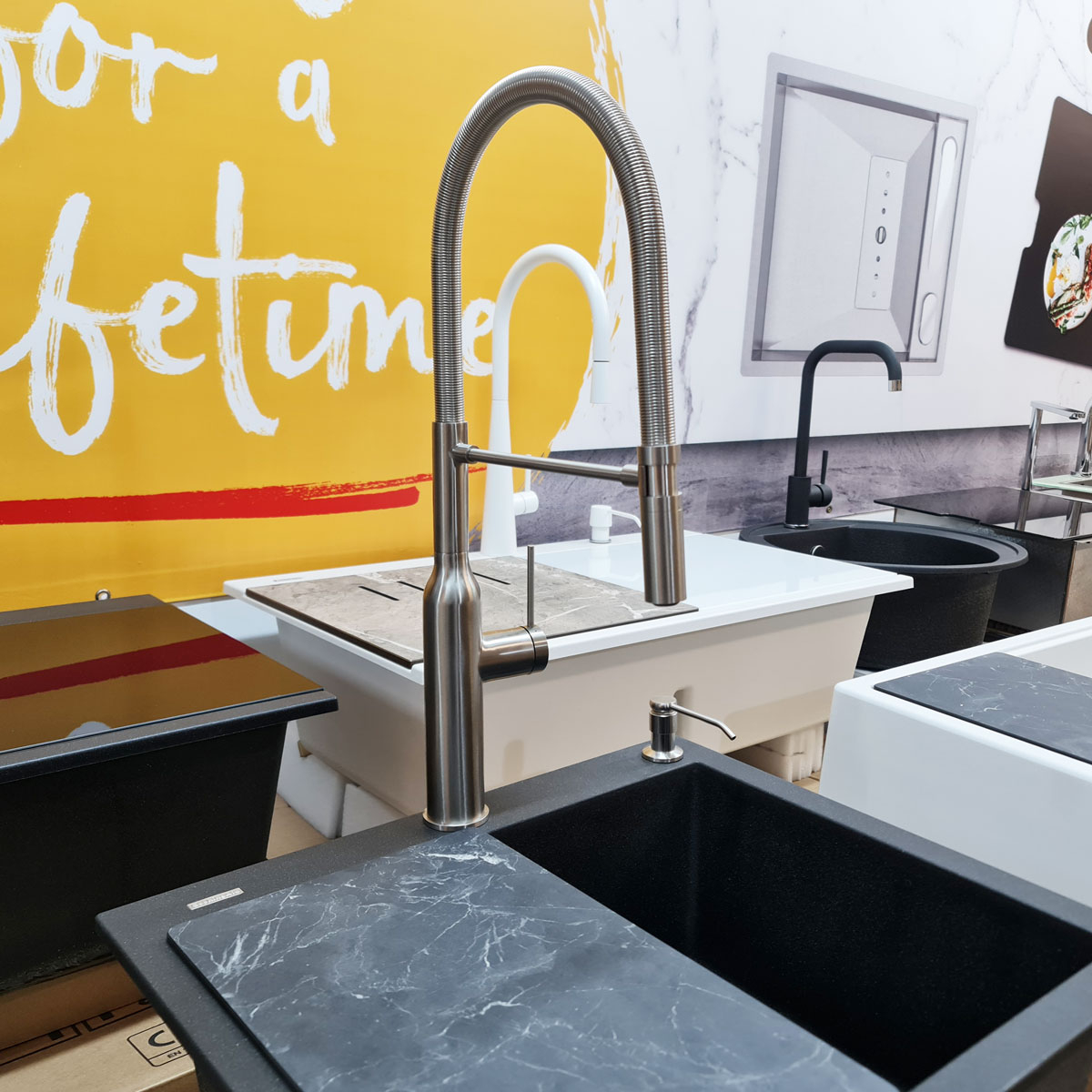 Baterie CookingAid Marilyn Steel cu furtun dus detasabil / flexibil si finisaj inox periat [10]