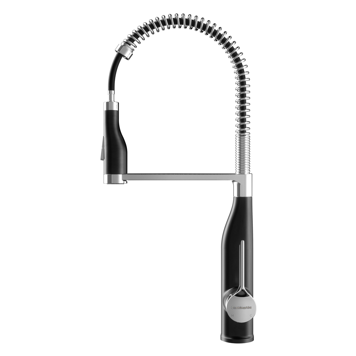 Baterie CookingAid NEO Spring Black Chrome cu cap flexibil detasabil + buton interschimbabil jet/dus si finisaj Cromat/Negru [1]