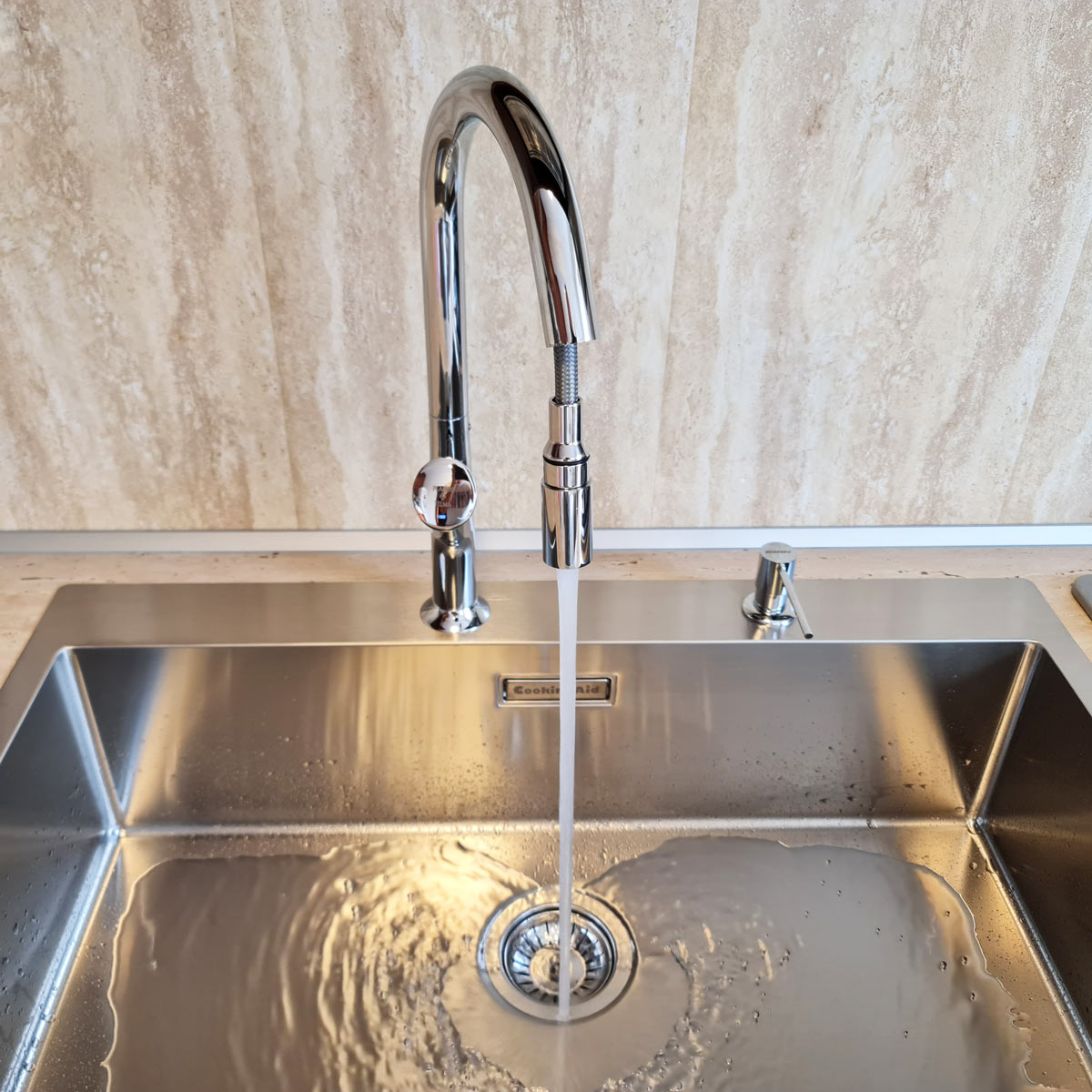 Baterie CookingAid PARMIX CHROME cu furtun dus retractabil / extractibil si finisaj Cromat [11]