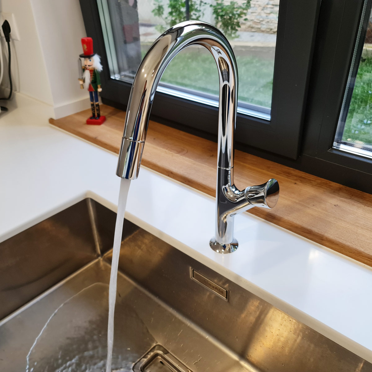 Baterie CookingAid PARMIX CHROME cu furtun dus retractabil / extractibil si finisaj Cromat [6]