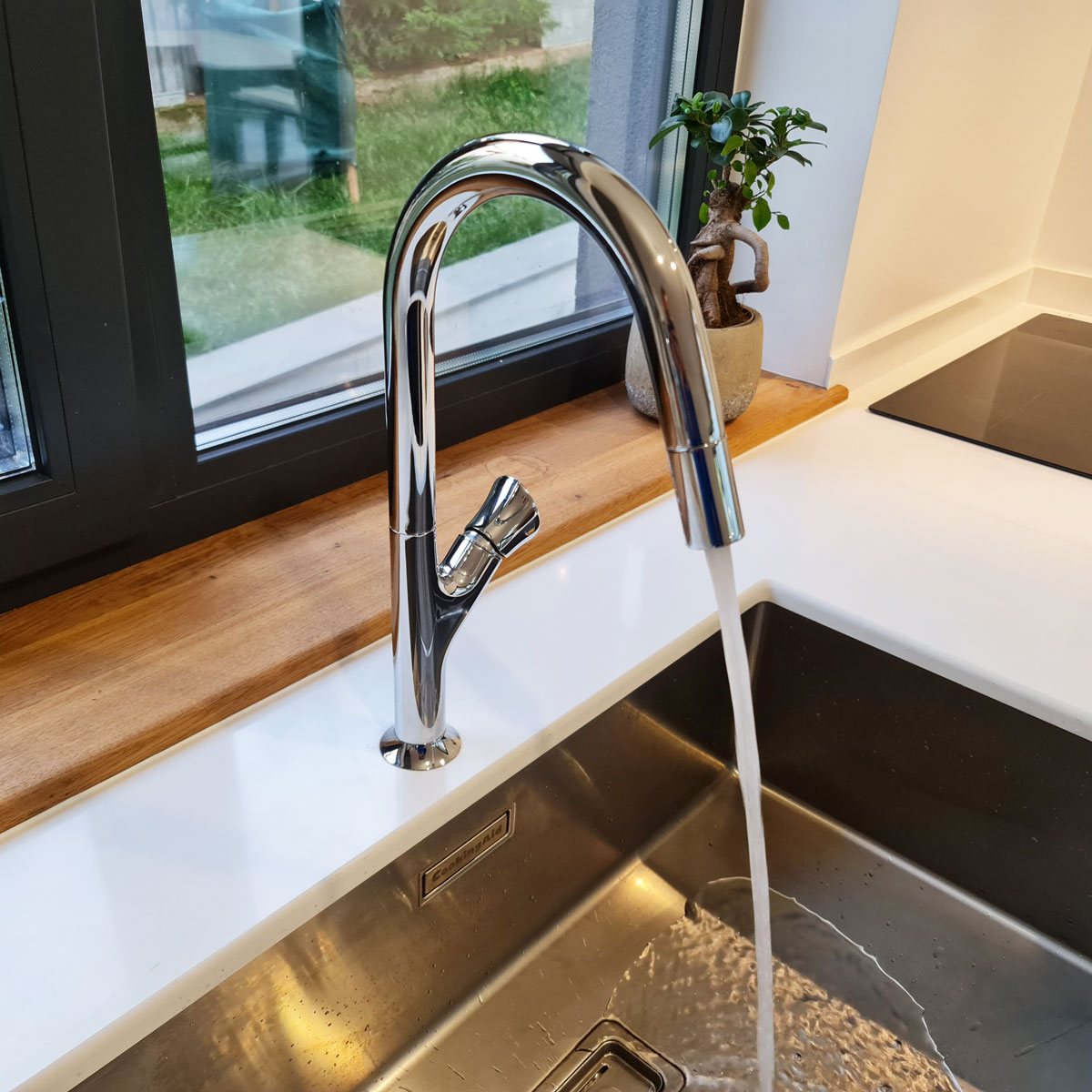 Baterie CookingAid PARMIX CHROME cu furtun dus retractabil / extractibil si finisaj Cromat [7]