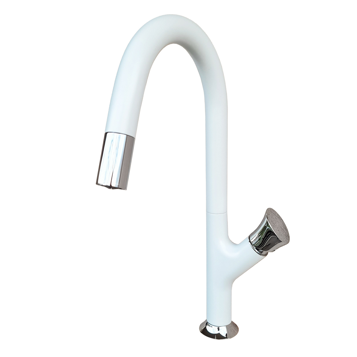 Baterie CookingAid PARMIX WHITE cu furtun dus retractabil / extractibil si finisaj Alb mat [3]