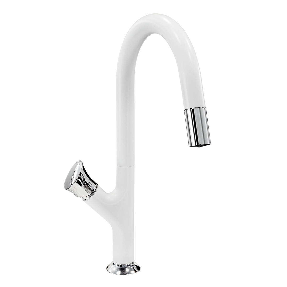 Baterie CookingAid PARMIX WHITE cu furtun dus retractabil / extractibil si finisaj Alb mat [1]