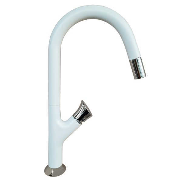 Baterie CookingAid PARMIX WHITE cu furtun dus retractabil / extractibil si finisaj Alb mat [2]