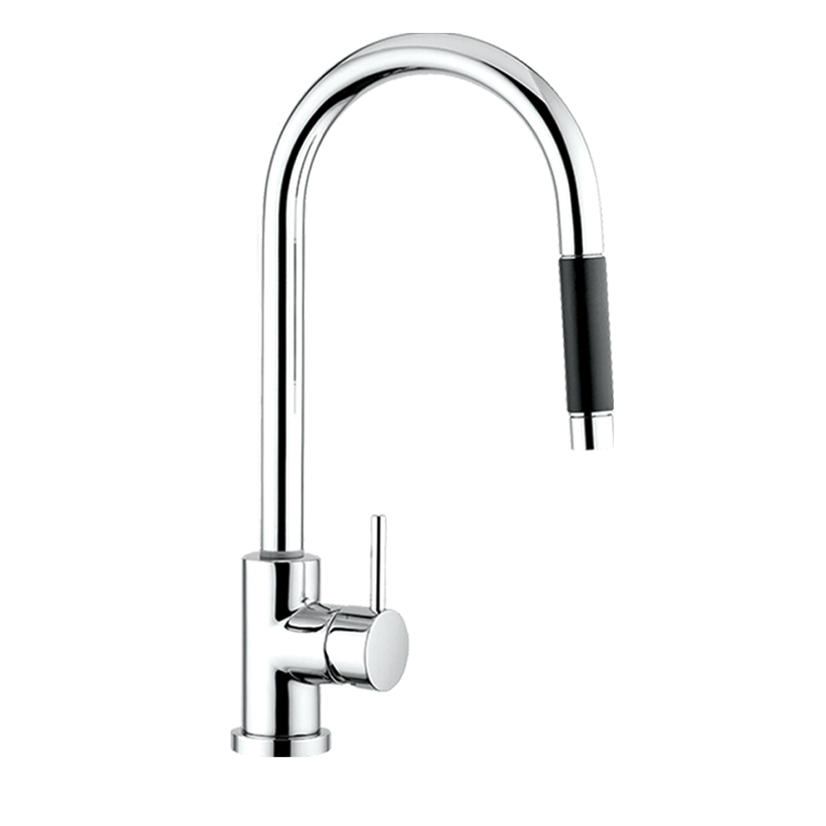 Baterie CookingAid RODI LINE MN 1011 cu furtun dus retractabil / extractibil si finisaj Cromat [5]