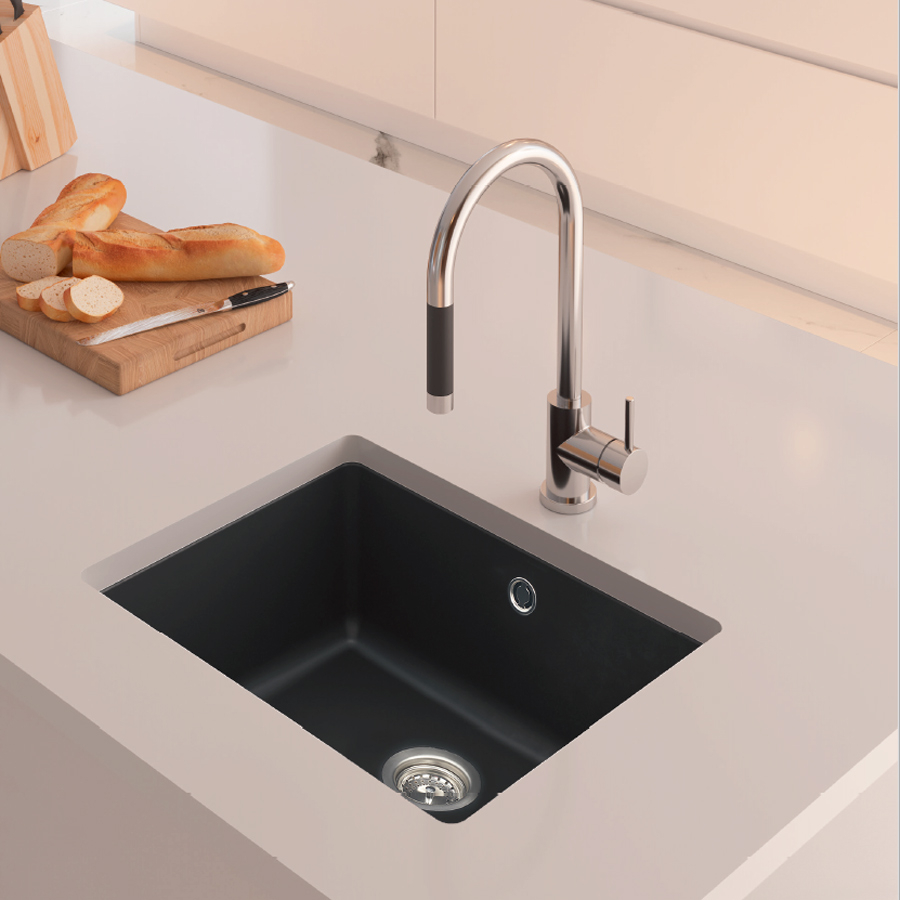 Baterie CookingAid RODI LINE MN 1011 cu furtun dus retractabil / extractibil si finisaj Cromat [2]