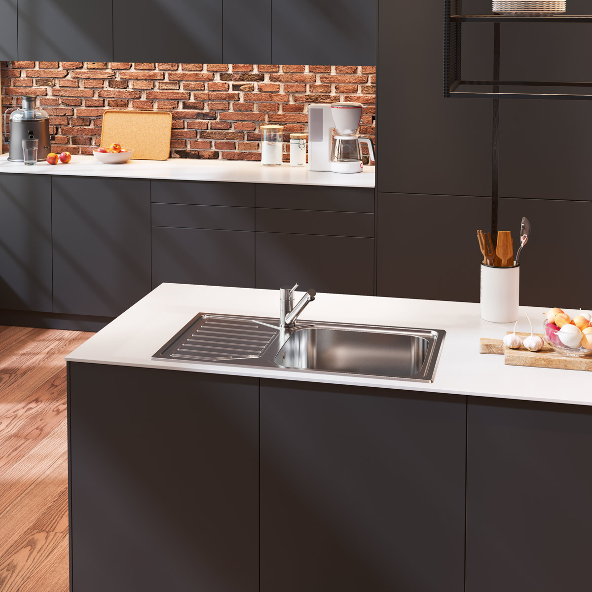 Baterie CookingAid RODI LINE MN 811 cromata cu perlator anticalcar si cap baterie rotativ la 360° [2]