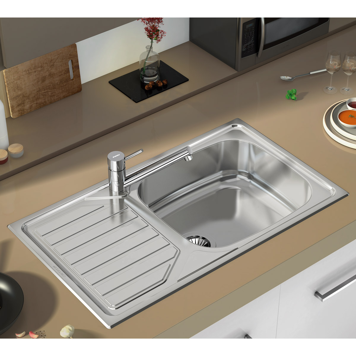 Baterie CookingAid RODI LINE MN 811 cromata cu perlator anticalcar si cap baterie rotativ la 360° [4]