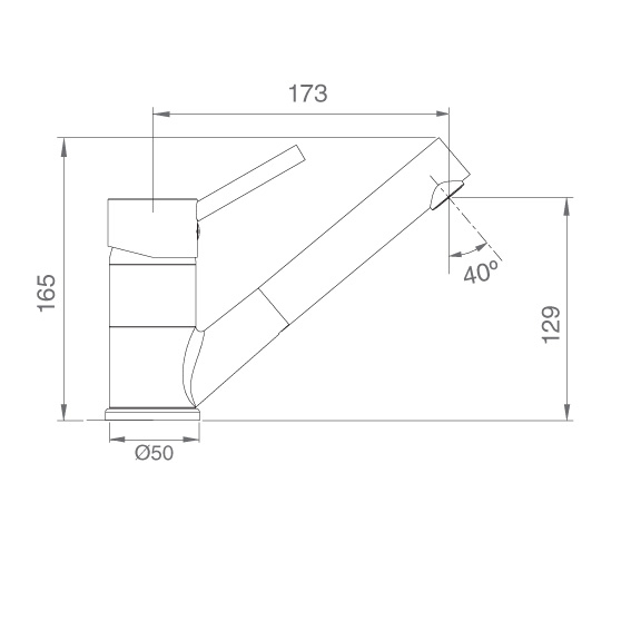 Baterie CookingAid RODI LINE MN 812 cu cap retractabil / extractibil si finisaj Cromat [3]