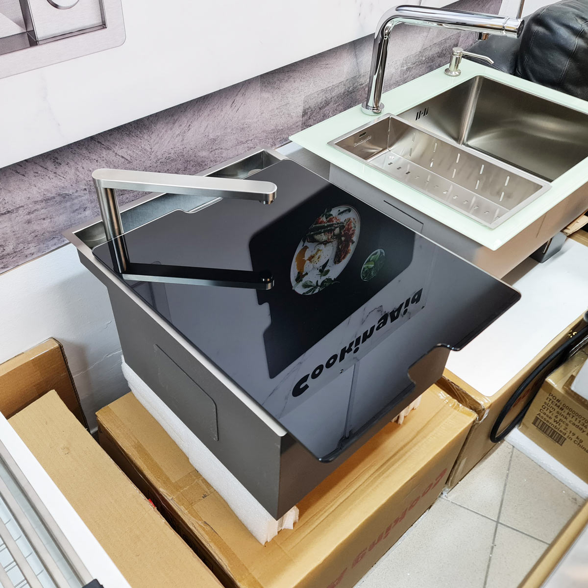 Baterie inox CookingAid Tasca Nando telescopica / invizibila cu corp retractabil Active Window / pliabila sub fereastra [13]