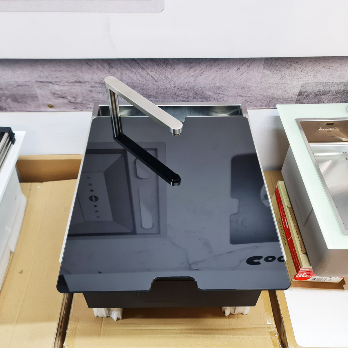 Baterie inox CookingAid Tasca Nando telescopica / invizibila cu corp retractabil Active Window / pliabila sub fereastra [12]