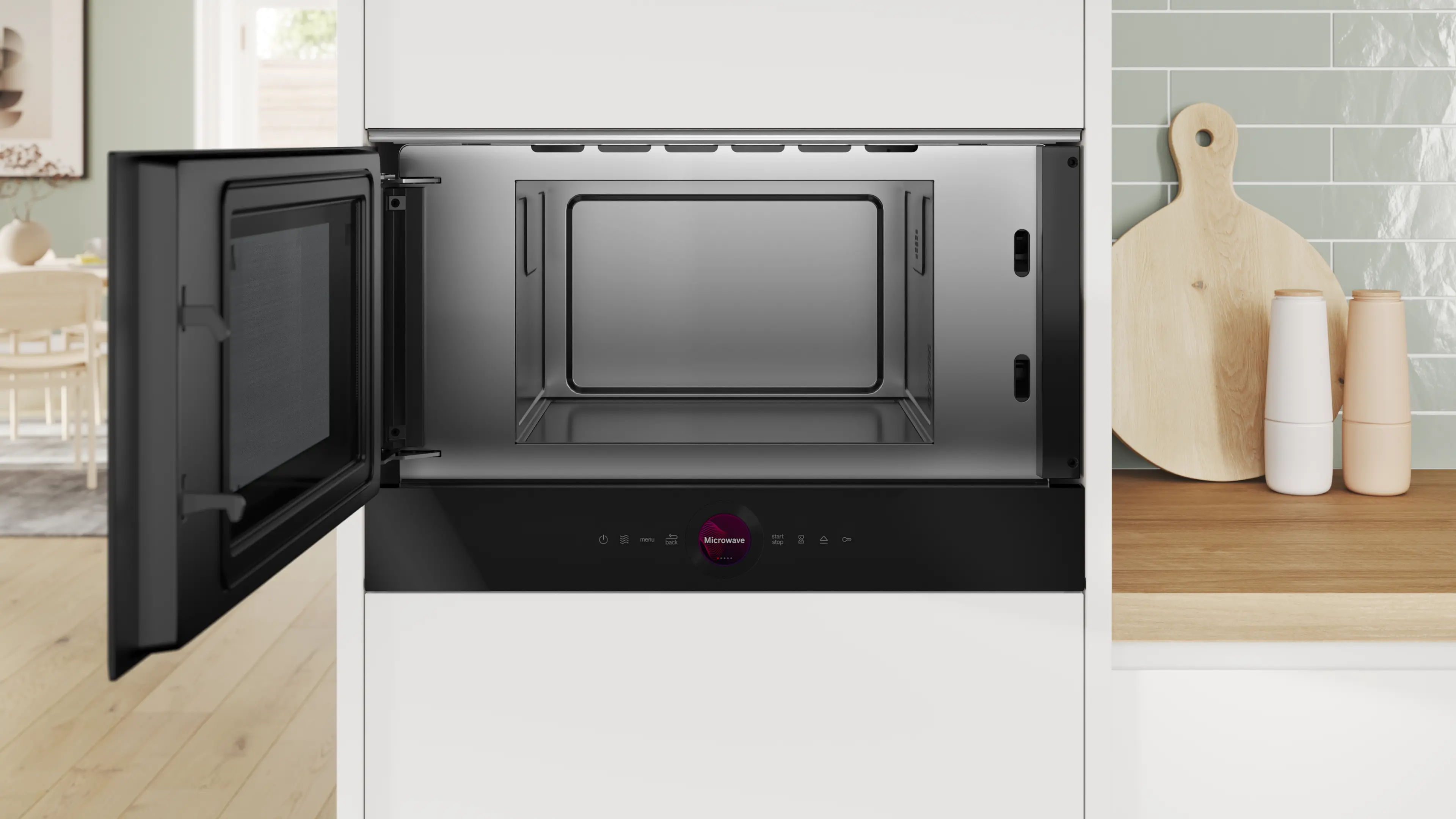 Bosch BFL9221B1 - cuptor cu microunde încorporabil AccentLine, Seria 8, balamale stânga, 21 litri, Negru [3]