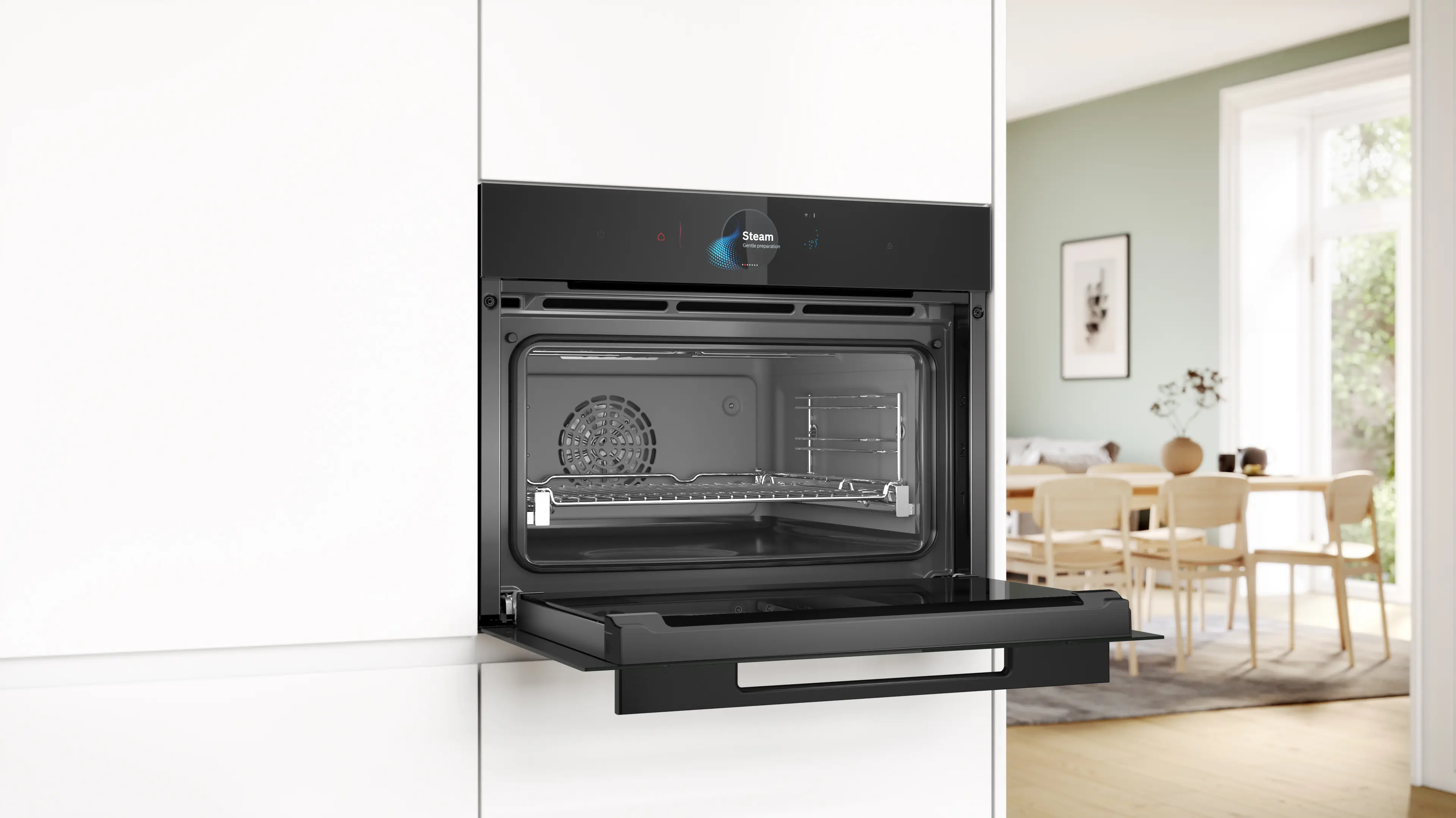 Bosch CSG958DB1 - cuptor compact cu funcție de abur, Seria 8, încorporabil 60 x 45 cm, Negru, 47 litri [4]