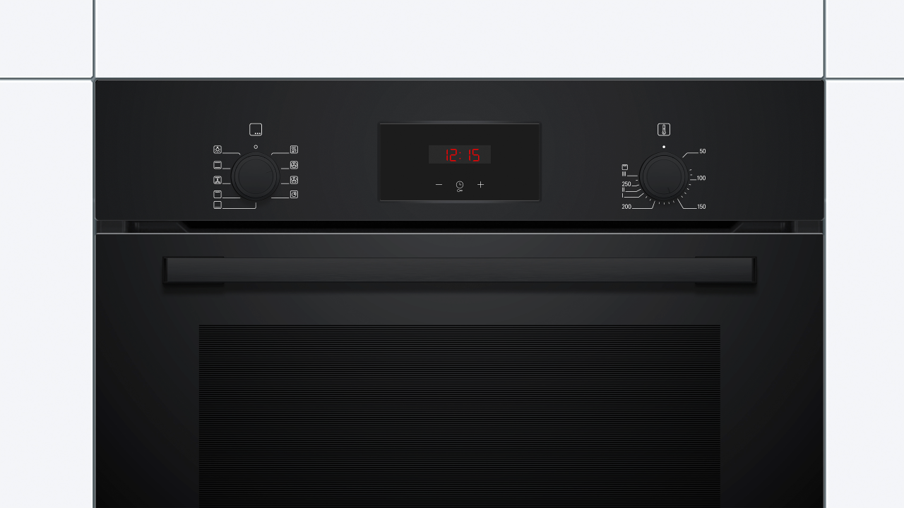 Bosch HBF134EB2 - cuptor multifuncțional încorporabil, 60x60 cm, negru, grill, autocurățare EcoClean Direct, 66 litri [2]