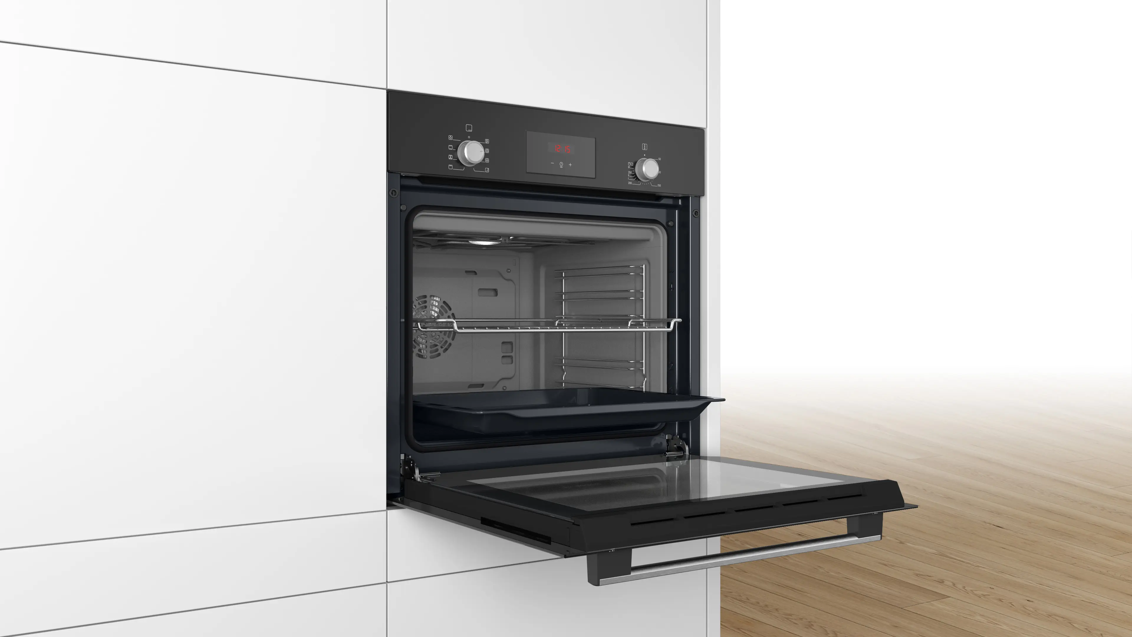 Bosch HBF153BB0 - cuptor multifuncțional încorporabil, 60x60 cm, negru, autocurățare EcoClean Direct, 66 litri [3]