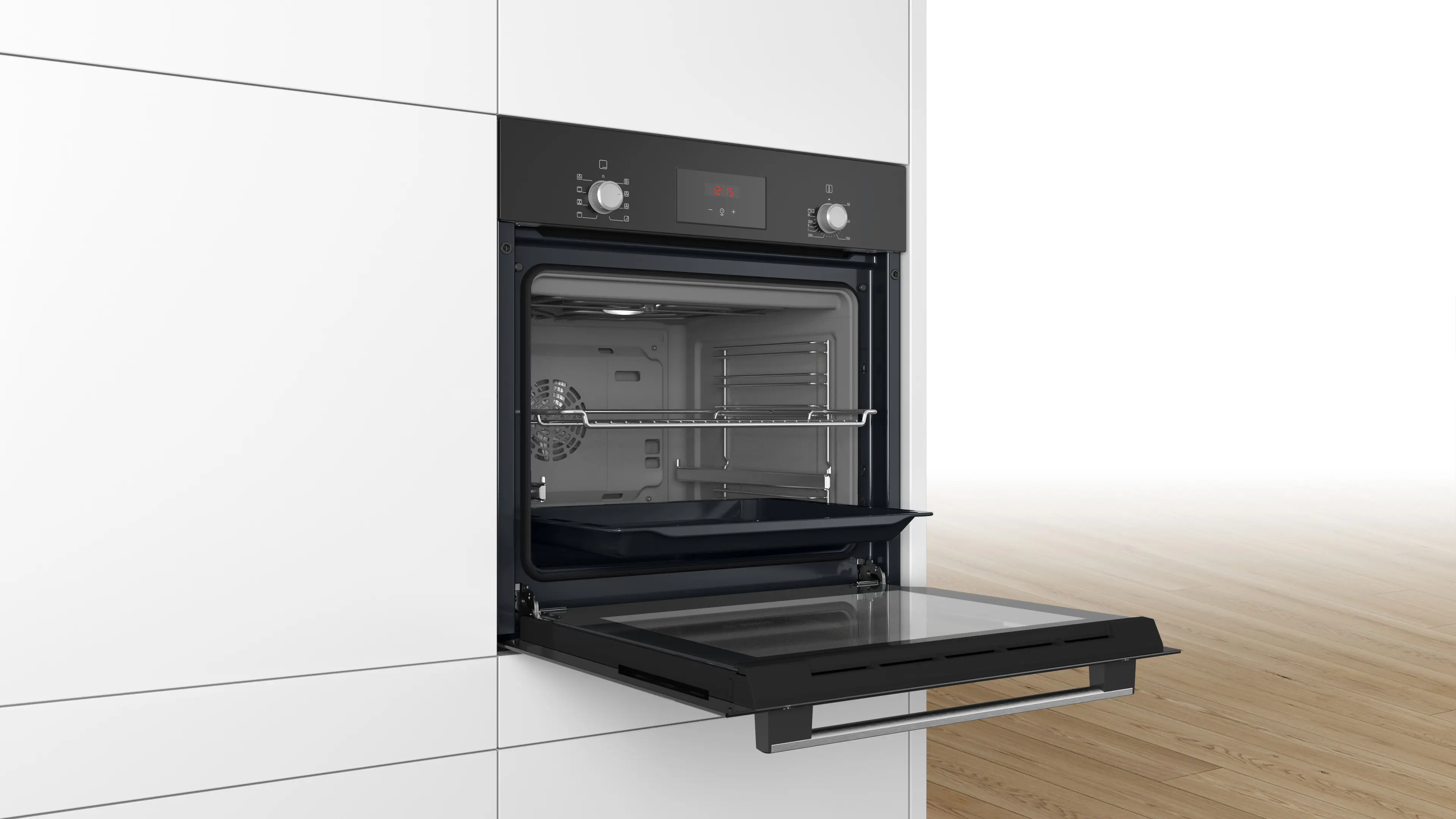 Bosch HBF153EB0 - cuptor multifuncțional încorporabil, 60x60 cm, negru, grill, autocurățare EcoClean Direct, 66 litri [2]