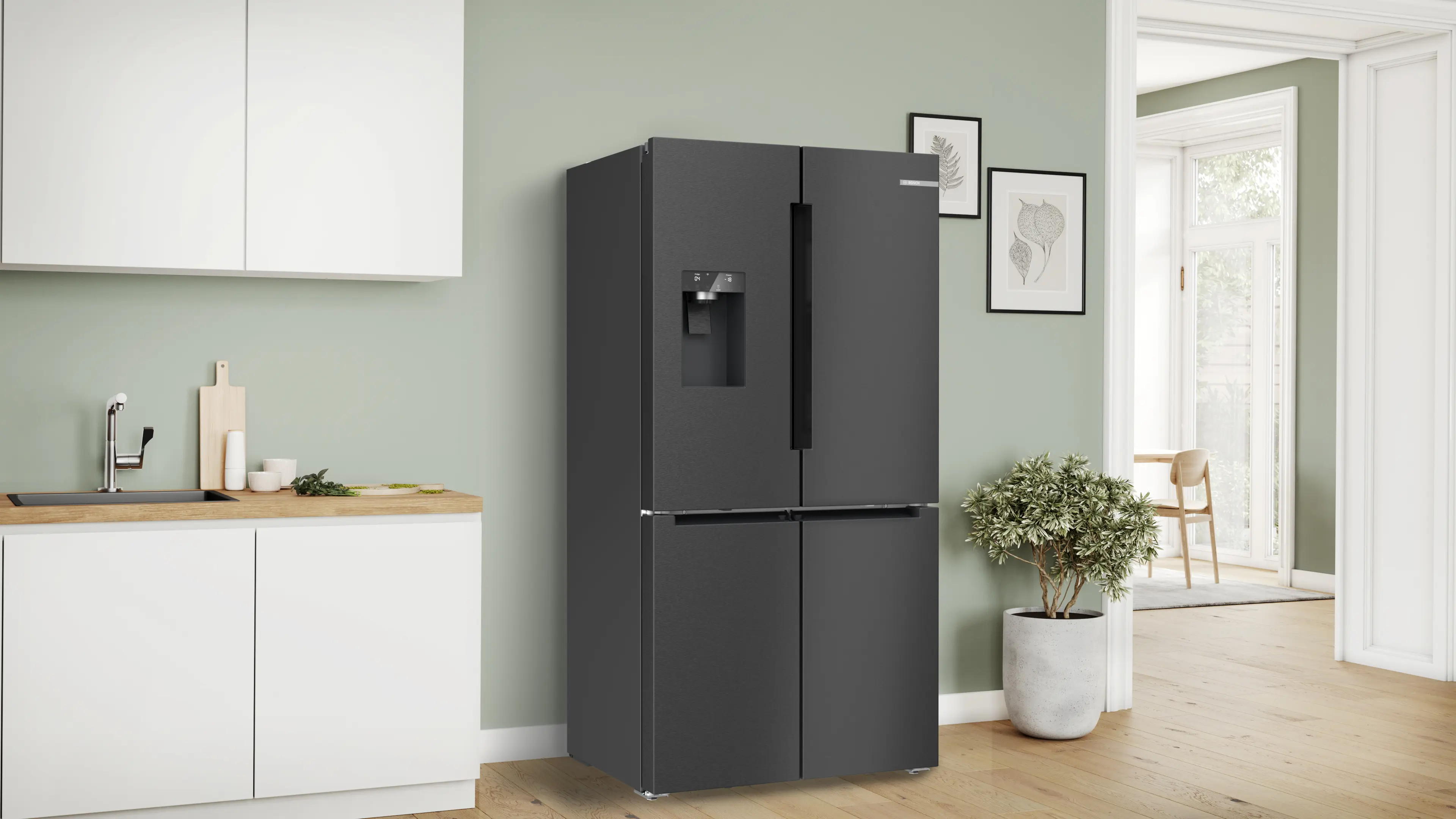 Bosch KFI96AXEA - combină frigorifică multi door independentă, Seria 6, 183 x 90,5 cm, negru inox anti-amprentă, clasa E [6]