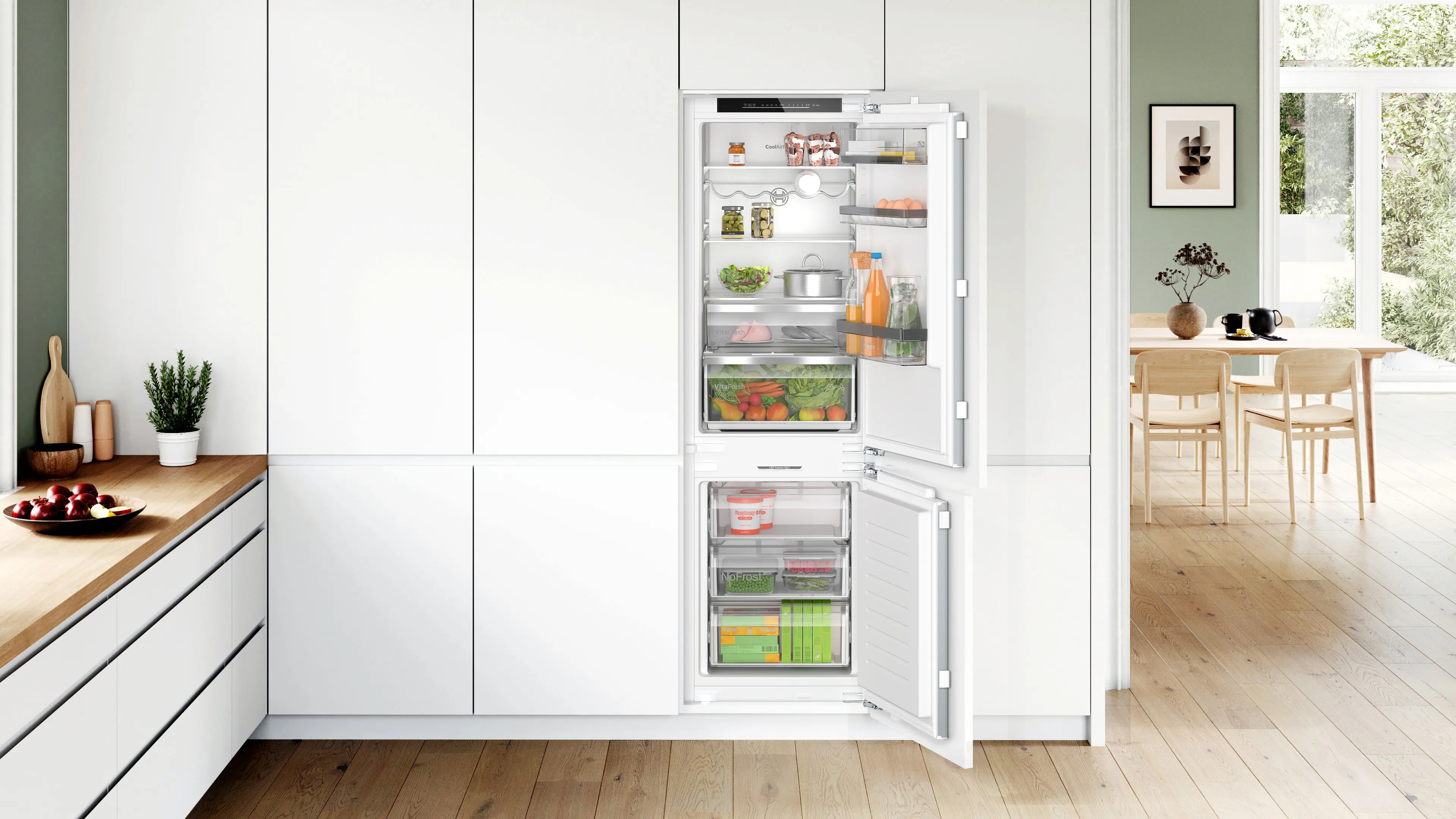 Bosch KIN86ADD0 - combină frigorifică încorporabilă, Seria 6, 177,2 cm, 184+76 litri, balama amortizată, clasa D [2]