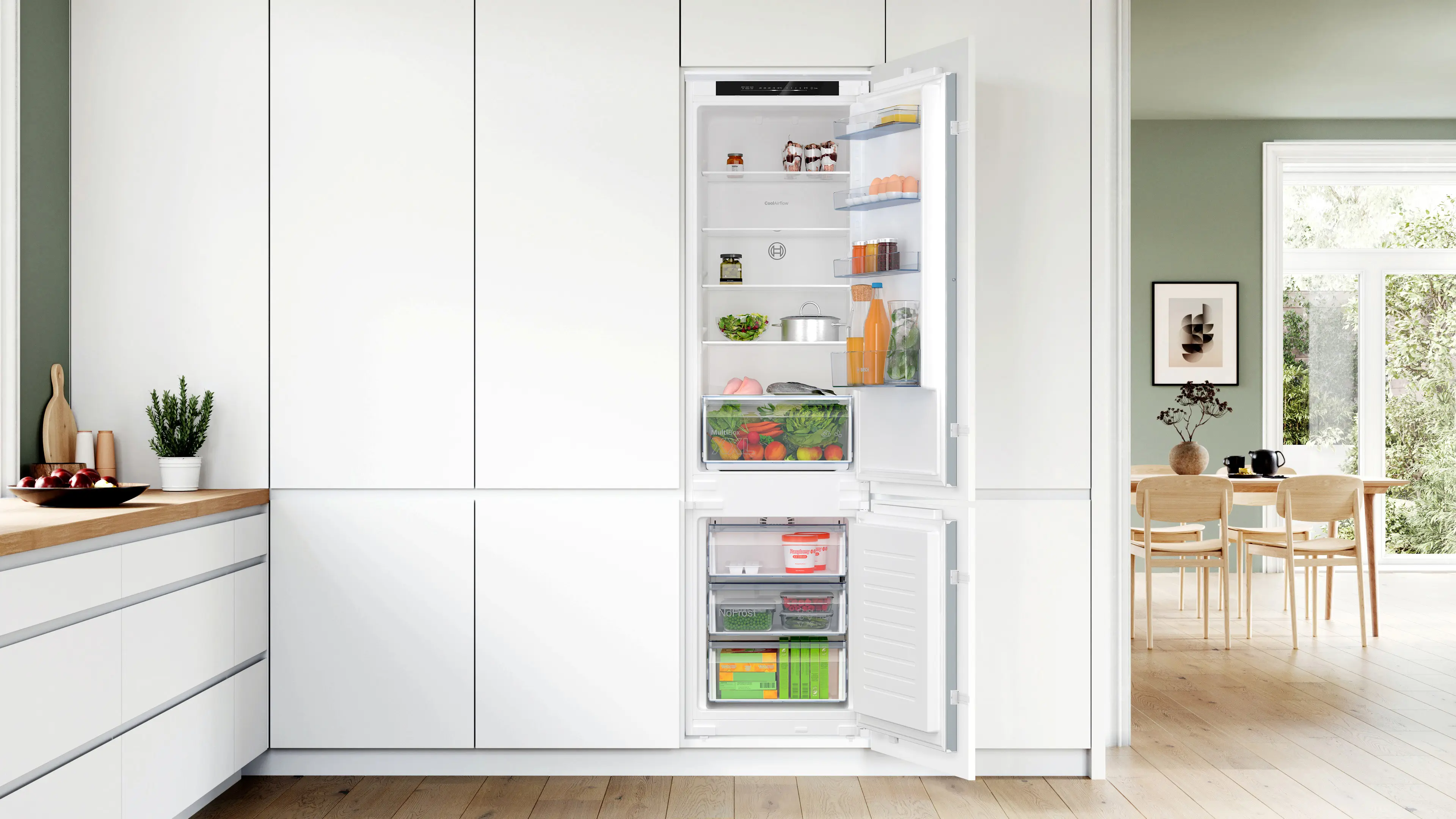 Bosch KIN96NSE0 - combină frigorifică încorporabilă, Seria 2, 193,5 cm, 215+75 litri, balama culisantă, clasa E [2]
