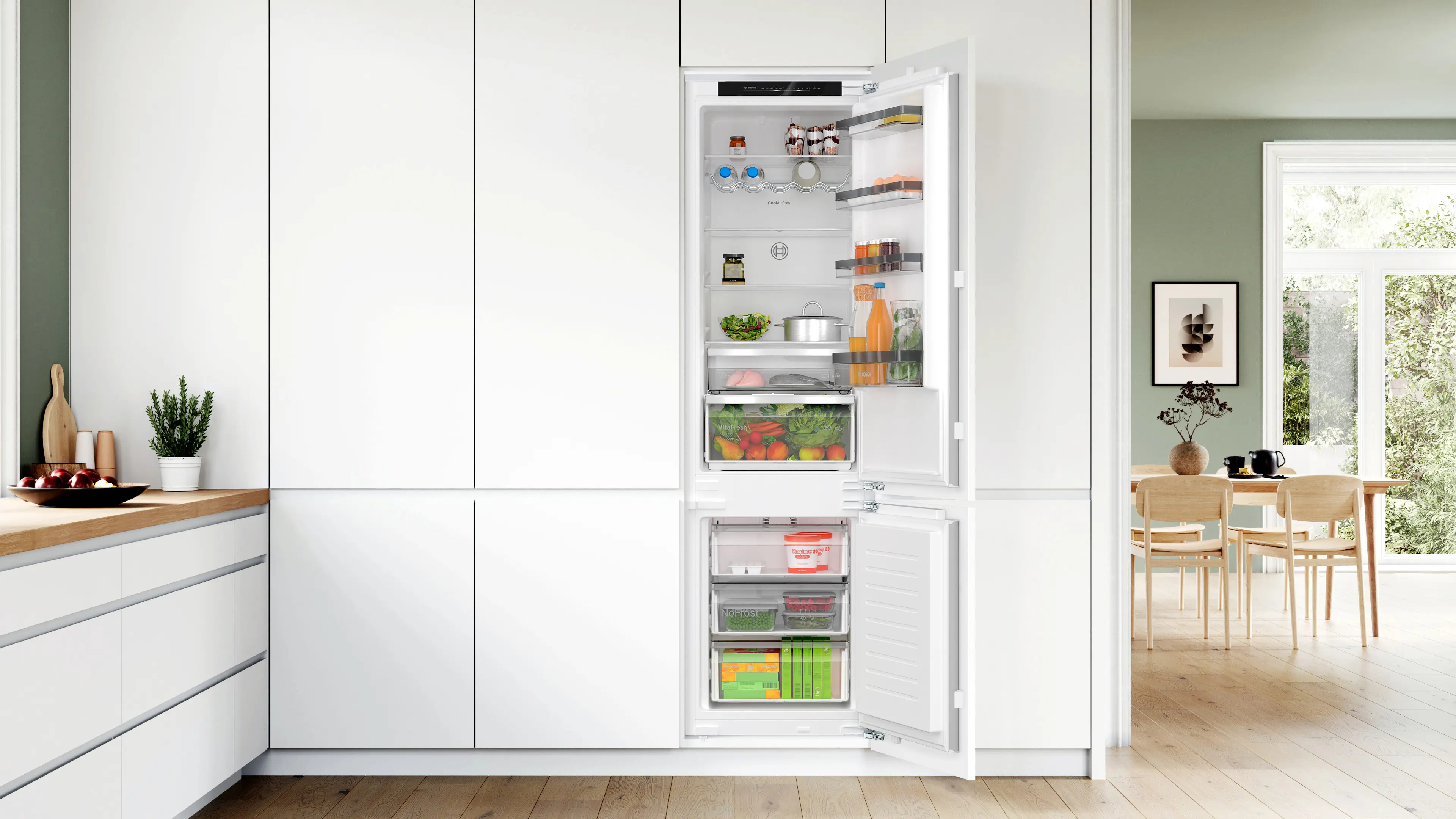 Bosch KIN96VFD0 - combină frigorifică încorporabilă, Seria 4, 193,5 cm, 290 litri, NoFrost, clasa D [2]