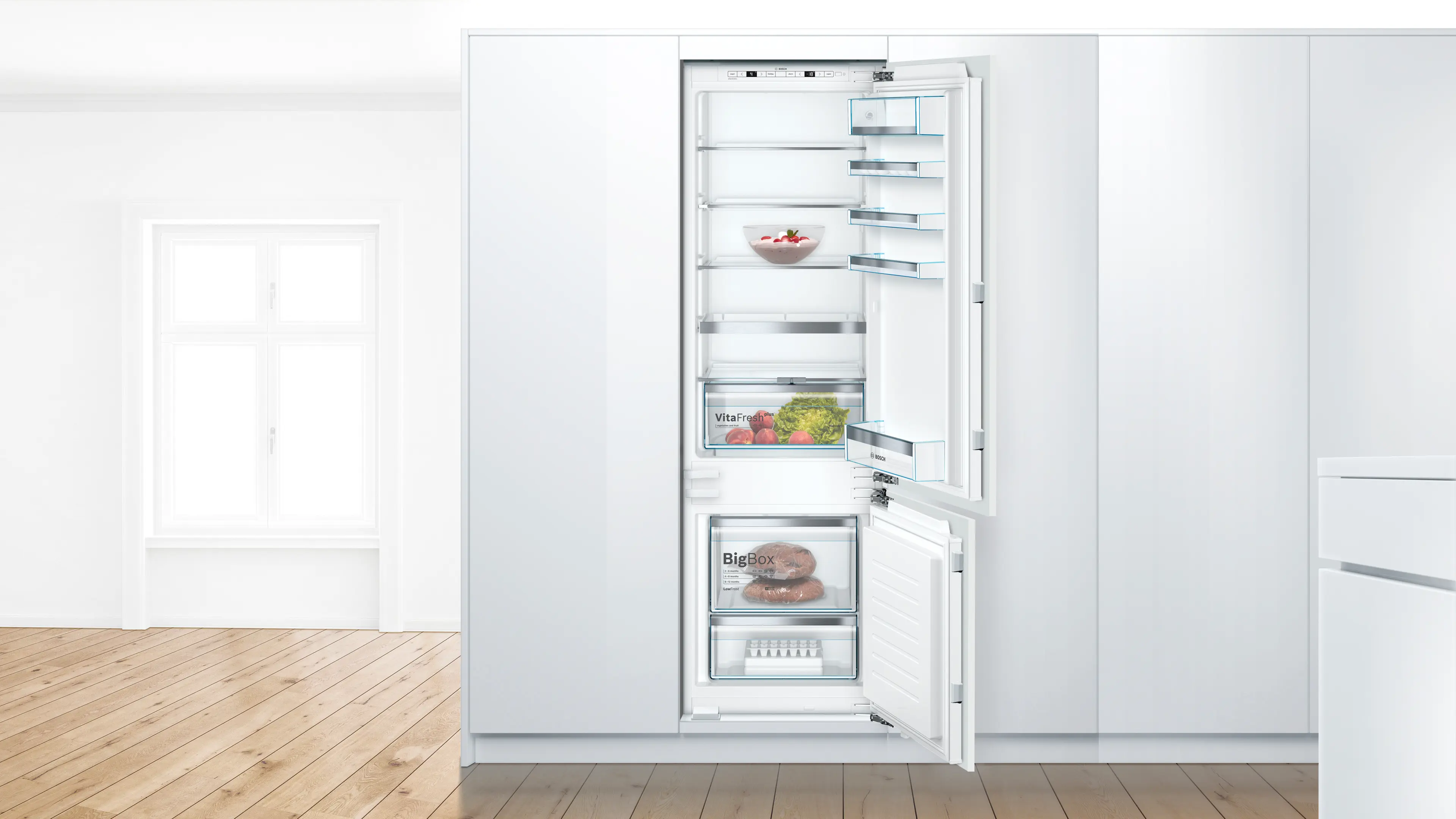 Bosch KIS87AFE0 - combină frigorifică încorporabilă, Seria 6, 177,2 cm, 272 litri, balama plată, clasa E [2]