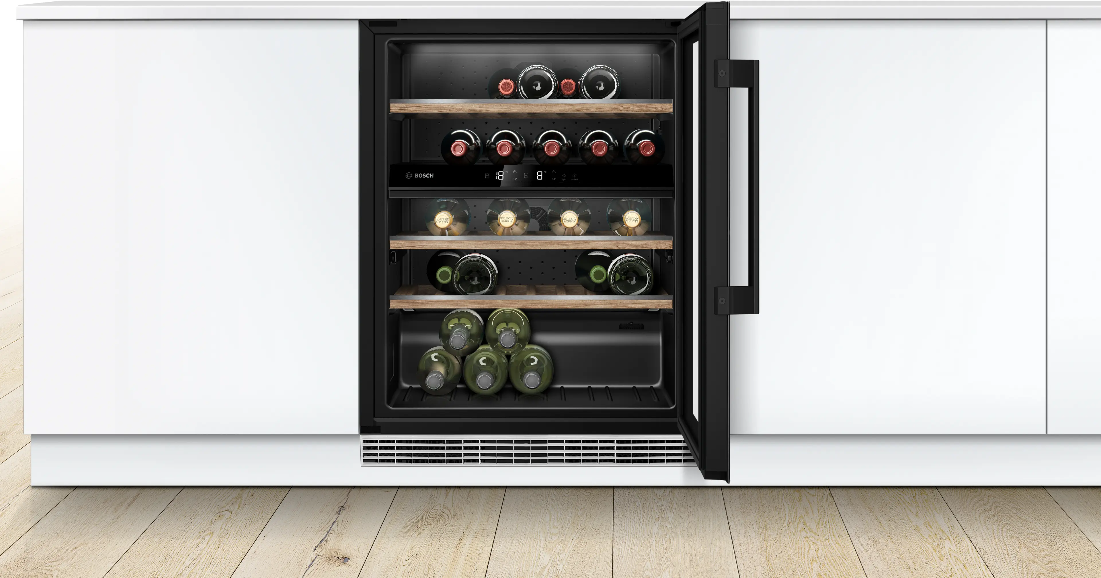 Bosch KUW21AHG0 - vitrină de vin încorporabilă, 44 sticle, 2 zone de temperatură [2]