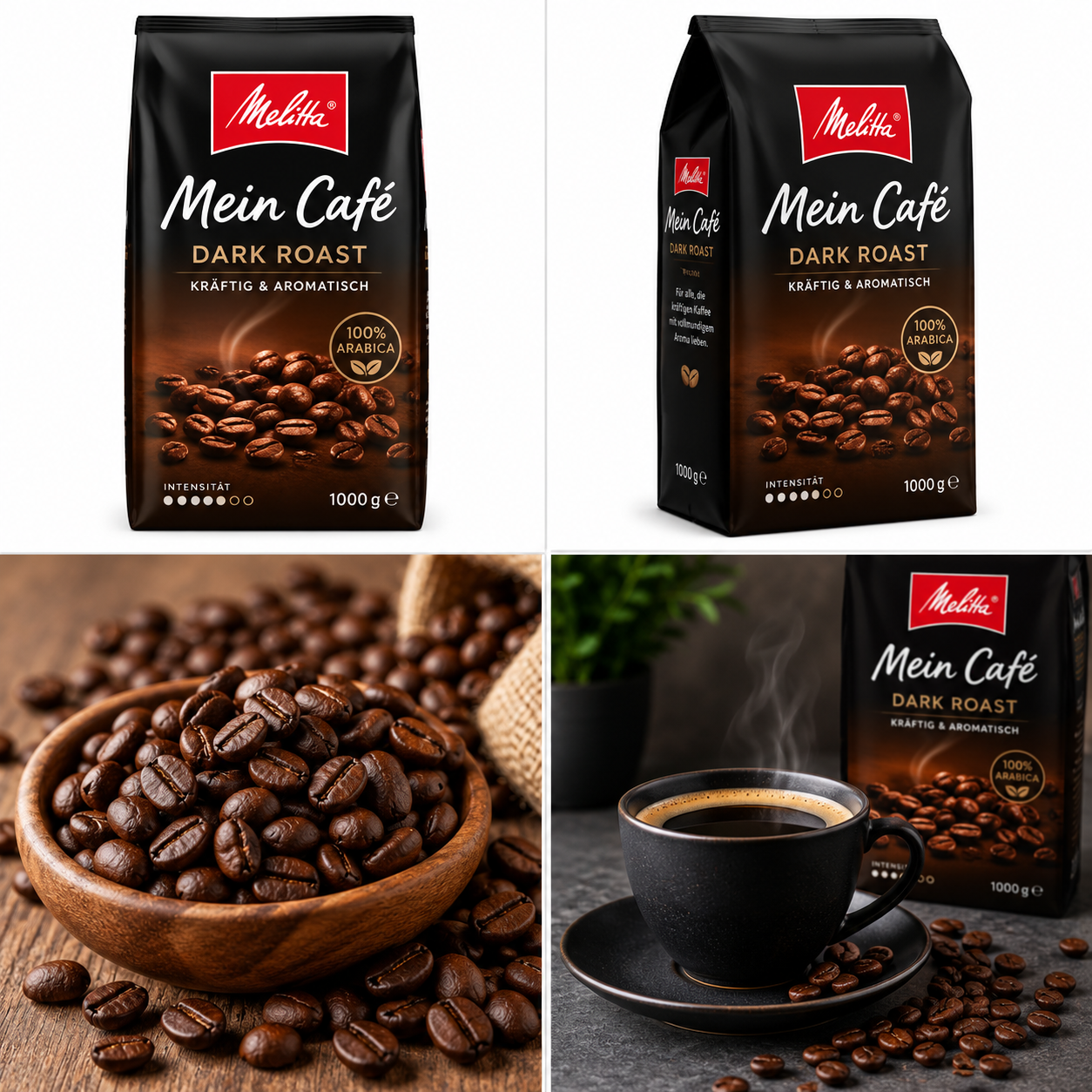 Cafea boabe Melitta Mein Café Dark Roast 1 kg [2]