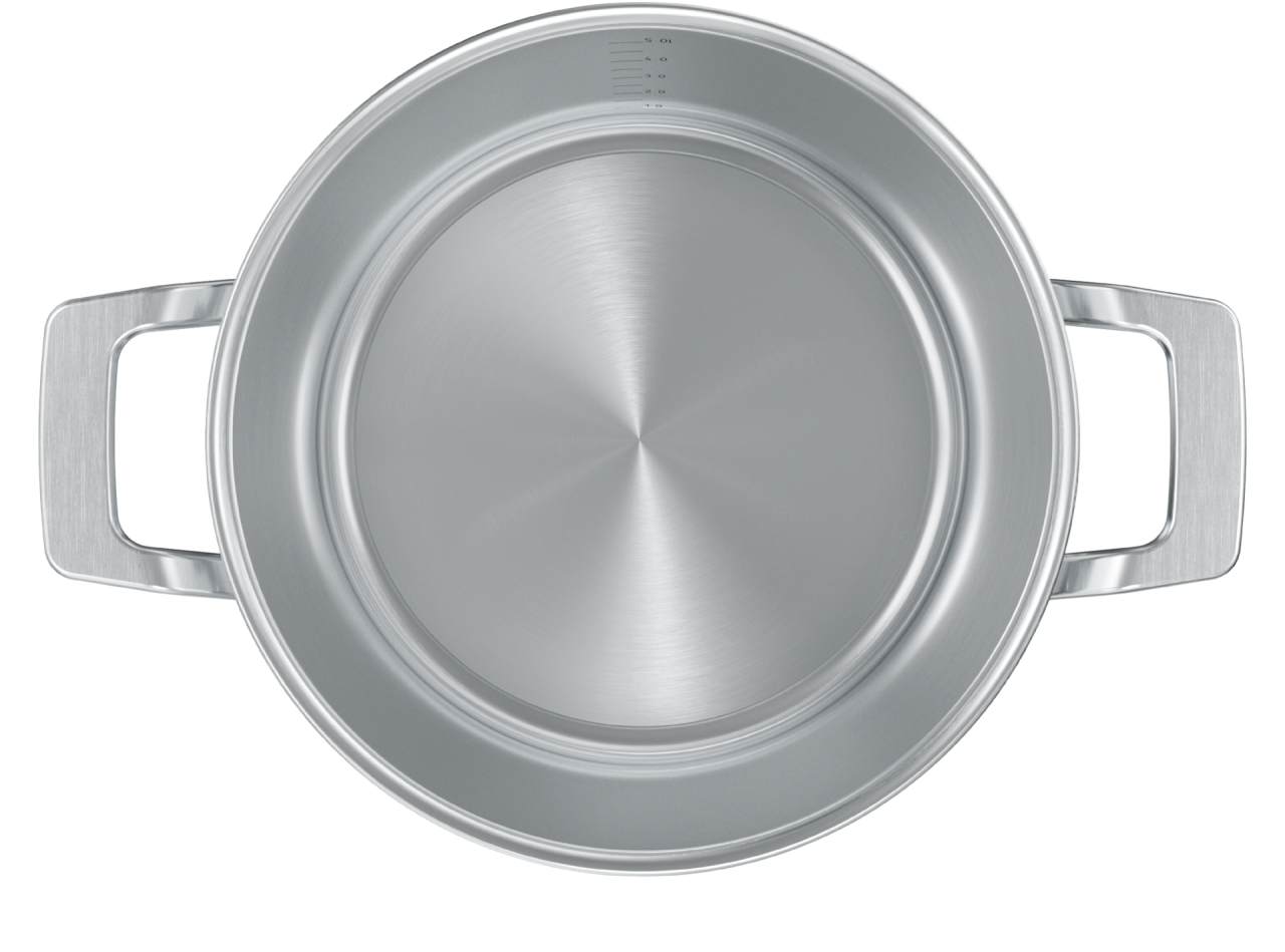 Caserolă din inox cu capac Miele KMKT 2460-3, 24 cm / 6 l, pentru toate plitele [4]