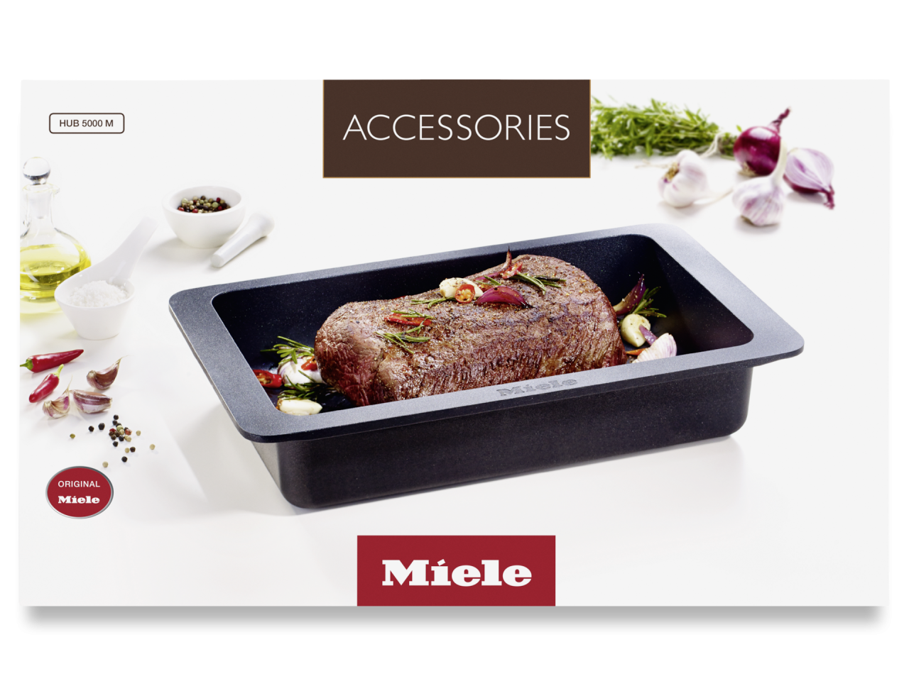 Caserolă gourmet Miele HUB 5000-M, capacitate aprox. 5 kg, pentru cuptoare și plite [3]