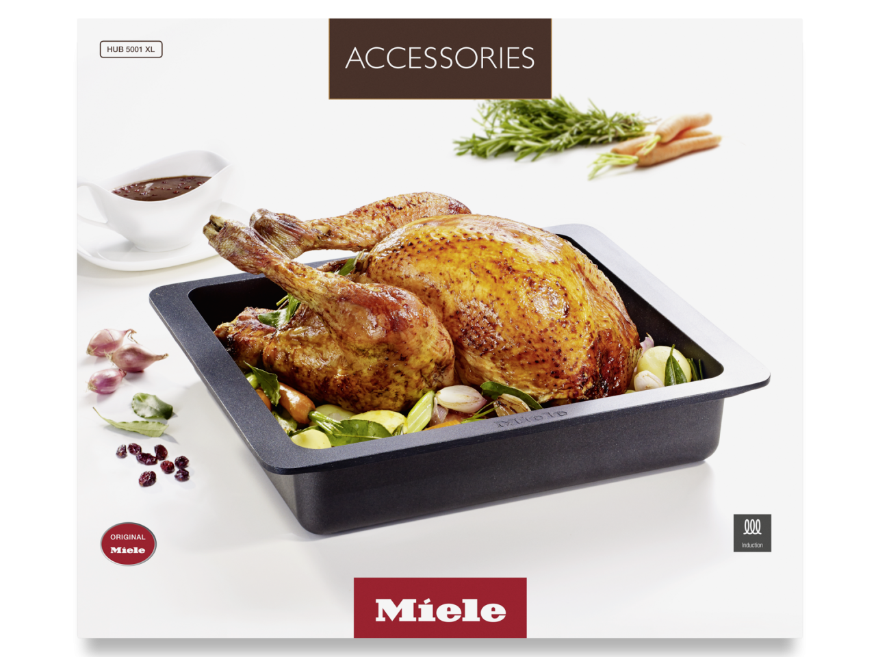 Caserolă gourmet Miele HUB 5001-XL, capacitate aprox. 8 kg, pentru cuptoare [3]