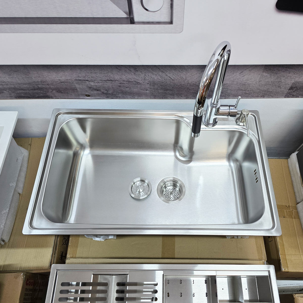 Chiuveta bucatarie inox CookingAid ATHENA XL cu accesorii montaj [9]