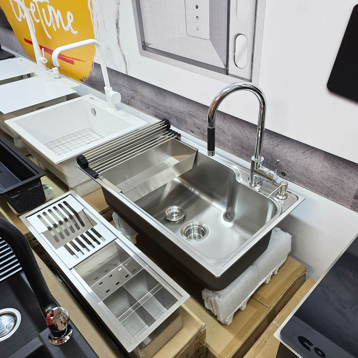 Chiuveta bucatarie inox CookingAid ATHENA XL cu accesorii montaj [8]