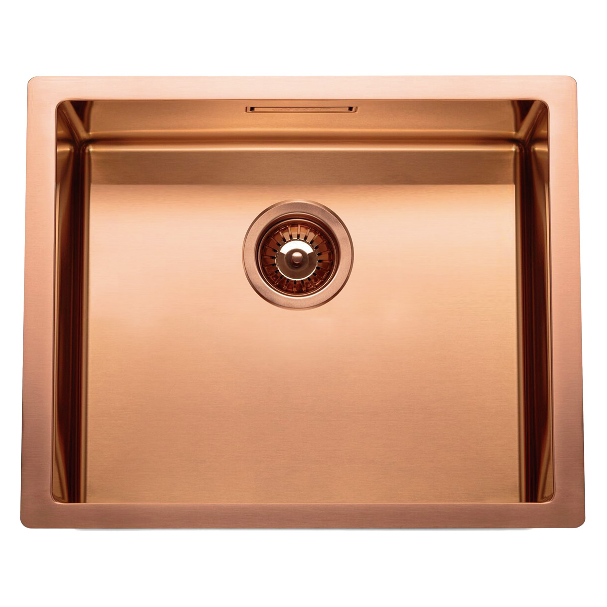 Chiuveta bucatarie inox CookingAid BOX LUX 50 COPPER cu strat PVD ceramic culoare cupru cu montaj pe/sub blat + accesorii montaj [2]