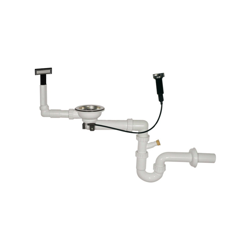 Chiuveta bucatarie inox CookingAid BOX LUX 57 cu ventil automat scurgere dreptunghiular si accesorii montaj [15]