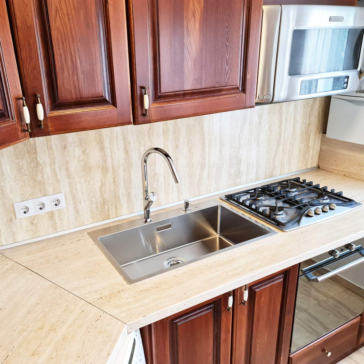 Chiuveta bucatarie inox CookingAid BOX LUX 76 + dozator detergent + accesorii montaj [20]