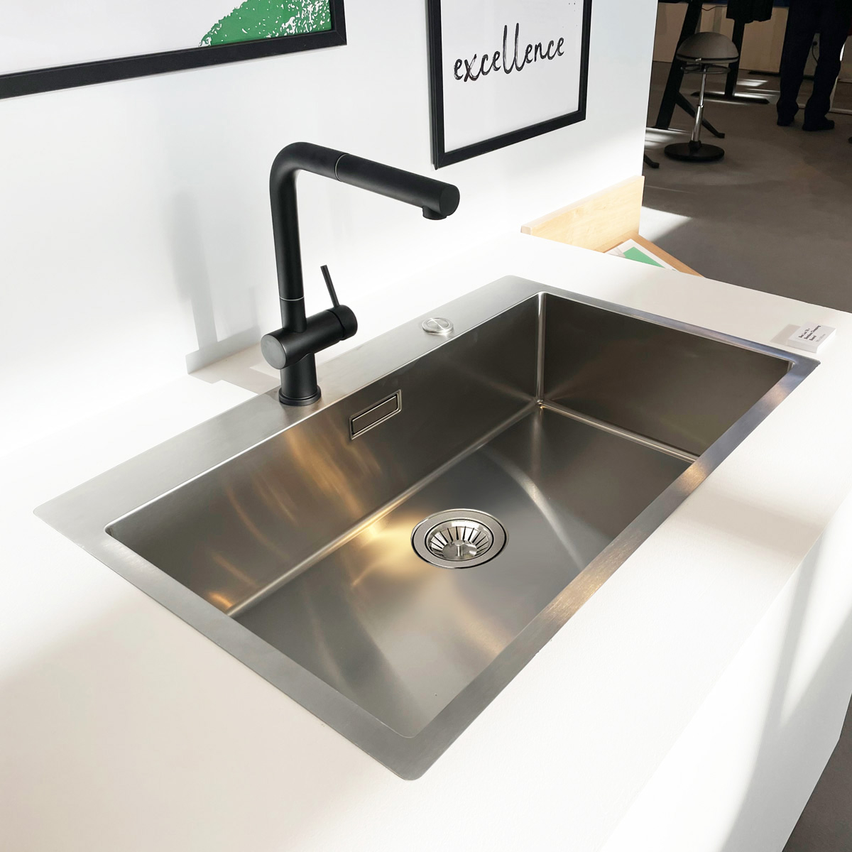 Chiuveta bucatarie inox CookingAid BOX LUX 76 + dozator detergent + accesorii montaj [21]