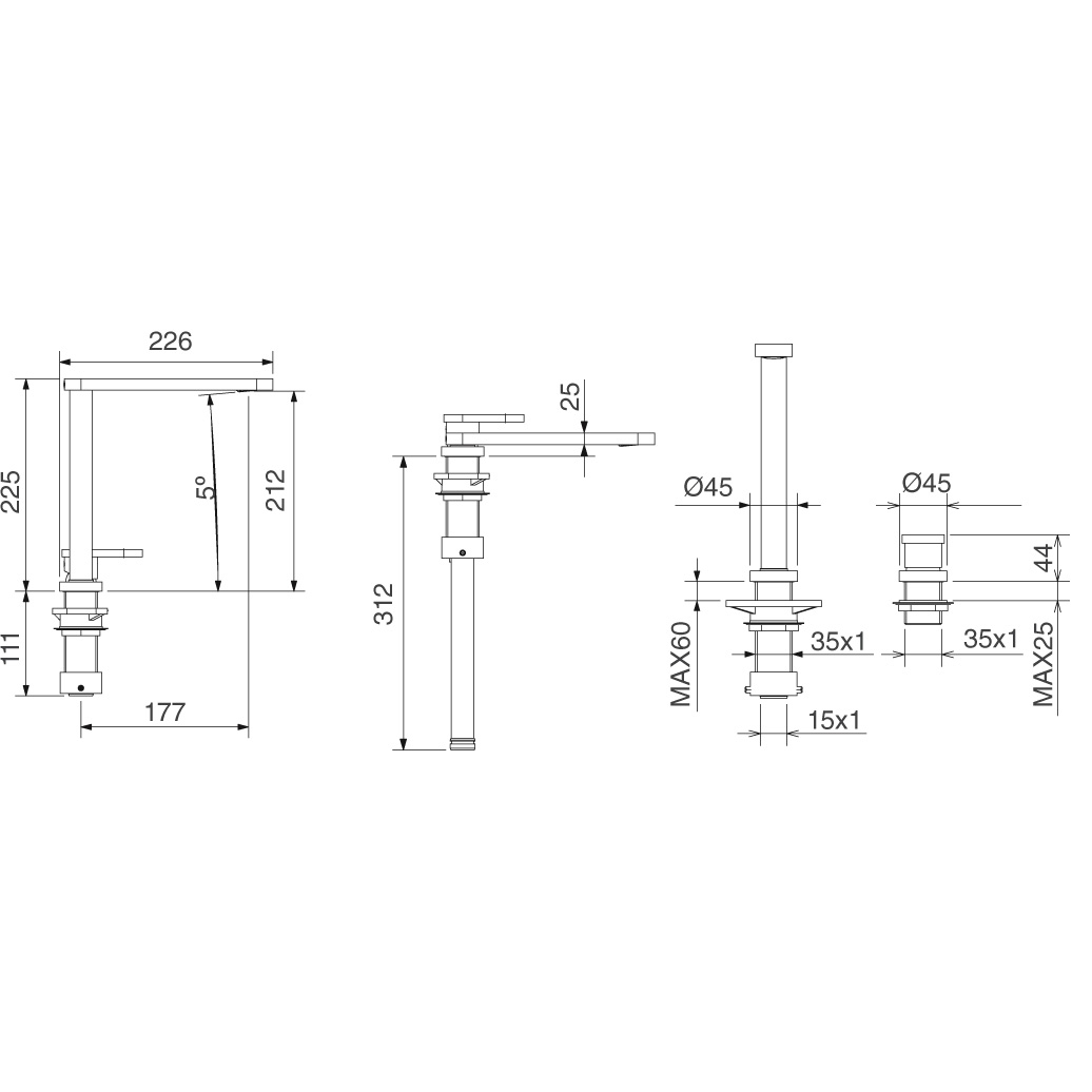 Chiuveta bucatarie inox CookingAid INVISIBLE 70 cu scurgator vase si baterie telescopica integrata, capac scurgere invizibil, tocator sticla temperizata + accesorii montaj [24]