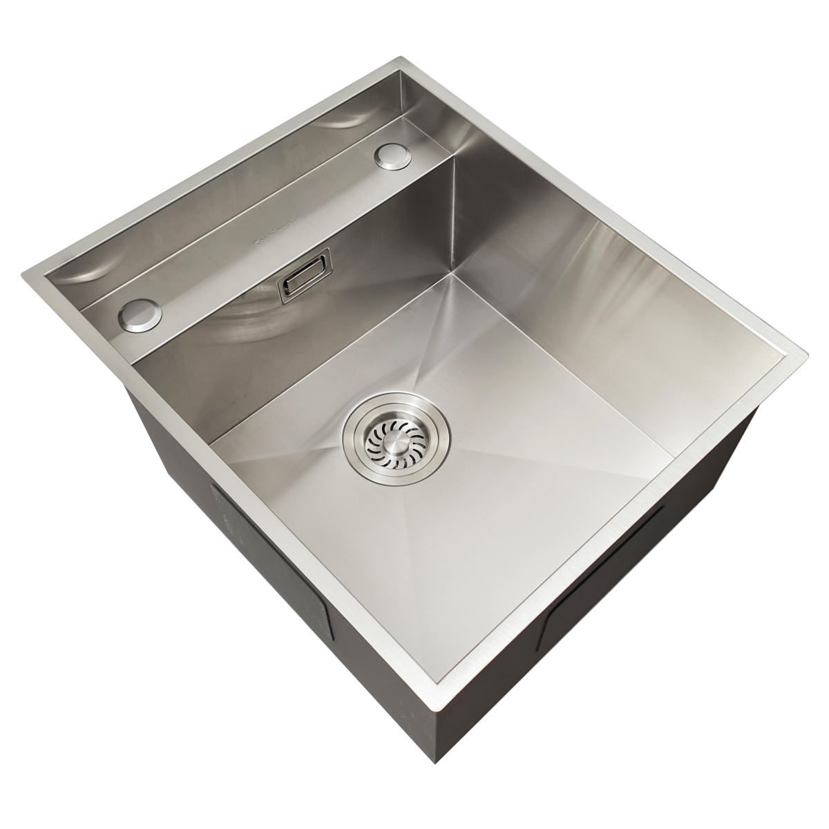 Chiuveta bucatarie inox CookingAid INVISIBLE DEEP cu scurgator vase/paste/fructe, dozator detergent + accesorii montaj [10]