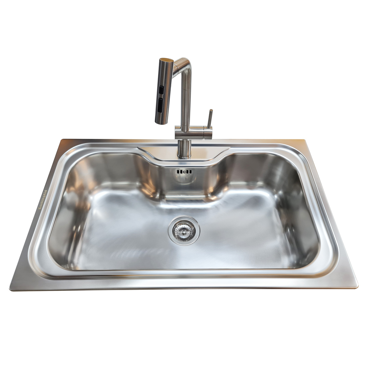 Chiuveta bucatarie inox CookingAid SELENA BIG ONE, 860x510x220mm cu accesorii montaj [2]